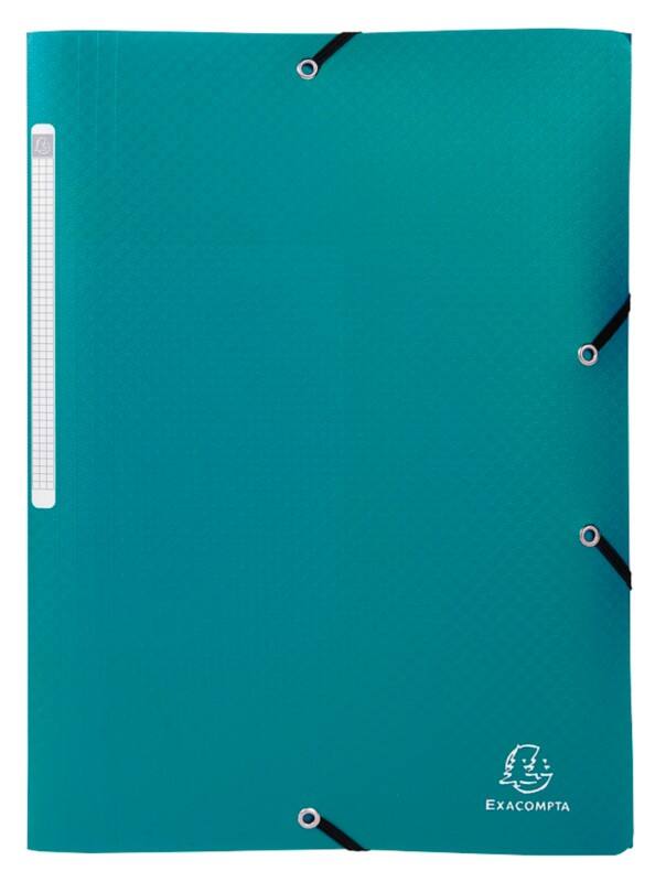 Exacompta OpaK 3 Flap Folder 55083E PP (Polypropylene) Rubber Band 24 (W) x 0.2 (D) x 32 (H) cm Dark green Pack of 50