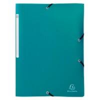 Exacompta OpaK 3 Flap Folder 55083E PP (Polypropylene) Rubber Band 24 (W) x 0.2 (D) x 32 (H) cm Dark green Pack of 50