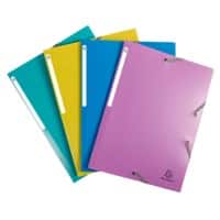 Exacompta Forever Young 3 Flap Folder 55190E PP (Polypropylene) Rubber Band 24 (W) x 0.3 (D) x 32 (H) cm Assorted Pack of 24