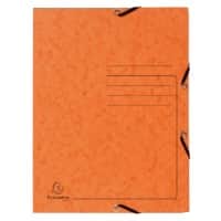 Exacompta 3 Flap Folder 55404E Orange Mottled Pressboard Pack of 25