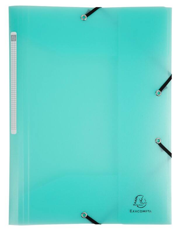 Exacompta Chromaline Pastel 3 Flap Folder 55173E PP (Polypropylene) Rubber Band 24 (W) x 0.2 (D) x 32 (H) cm Pastel green Pack of 25