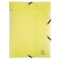 Exacompta Chromaline Pastel 3 Flap Folder 55179E PP (Polypropylene) Rubber Band 24 (W) x 0.2 (D) x 32 (H) cm Yellow Pack of 25