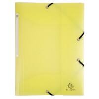 Exacompta Chromaline Pastel 3 Flap Folder 55179E PP (Polypropylene) Rubber Band 24 (W) x 0.2 (D) x 32 (H) cm Yellow Pack of 25