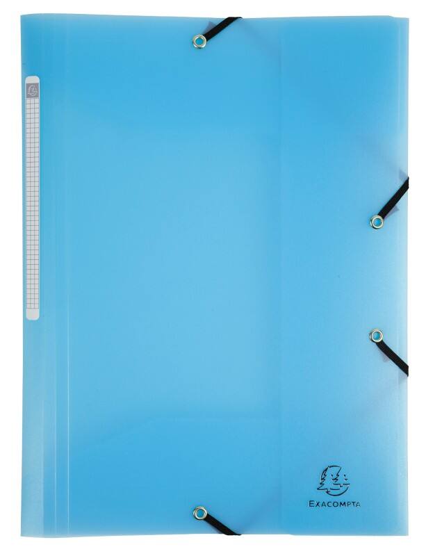 Exacompta Chromaline Pastel 3 Flap Folder 55172E PP (Polypropylene) Rubber Band 24 (W) x 0.2 (D) x 32 (H) cm Pastel blue Pack of 25