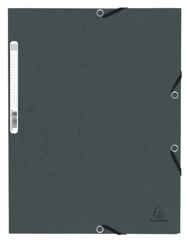 Exacompta 3 Flap Folder 55313E Grey Mottled Pressboard Pack of 50