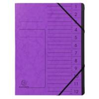 Exacompta Multipart File 541208E A4 Mottled Pressboard Purple 24.5 (W) x 1 (D) x 32 (H) cm Pack of 10