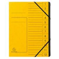 Exacompta Multipart File 541209E A4 Mottled Pressboard Yellow 24.5 (W) x 1 (D) x 32 (H) cm Pack of 10