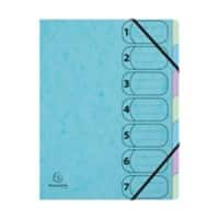 Exacompta Aquarel Multipart File Harmonika 56560E A4 Mottled Pressboard Assorted 24 (W) x 0.4 (D) x 32 (H) cm Pack of 8