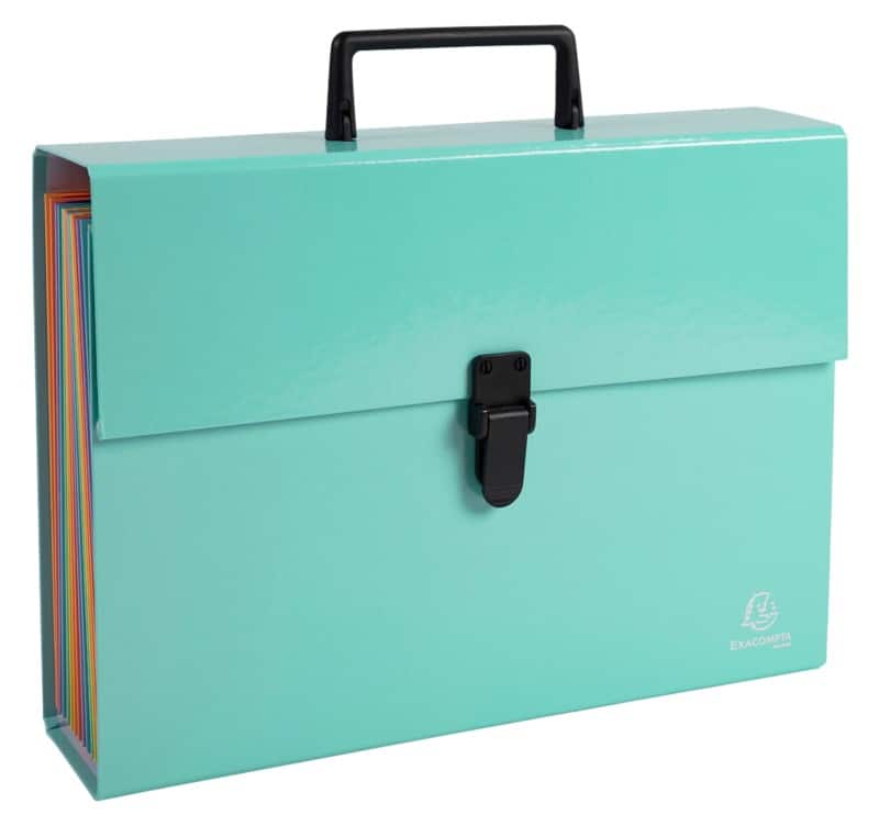Exacompta Aquarel Expanding File Case Card Pastel green 56763E Pack of 4