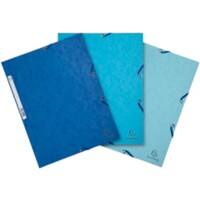 Exacompta 3 Flap Folder 55572E Assorted Blue Mottled Pressboard Ocean Pack of 51