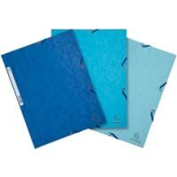 Exacompta 3 Flap Folder 55572E Assorted Blue Mottled Pressboard Ocean Pack of 51