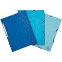 Exacompta 3 Flap Folder 55572E Assorted Blue Mottled Pressboard Ocean Pack of 51