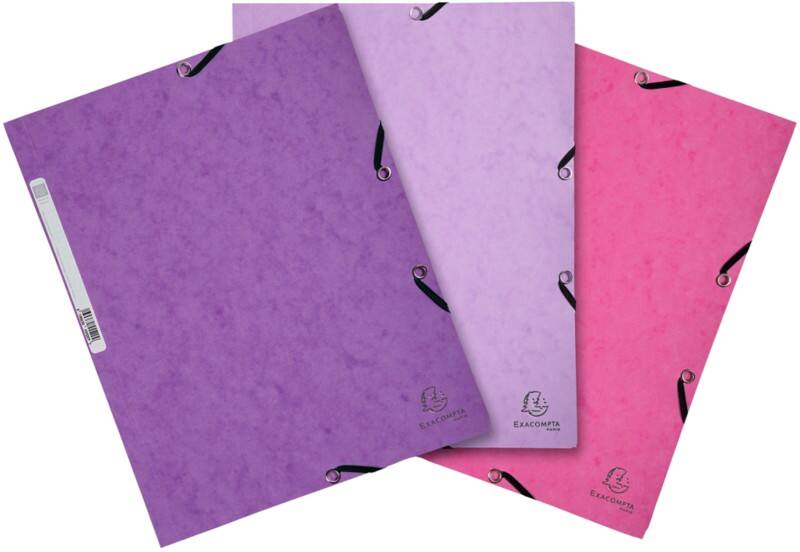 Exacompta 3 Flap Folder 55574E Assorted Pink Mottled Pressboard Candy Pack of 51