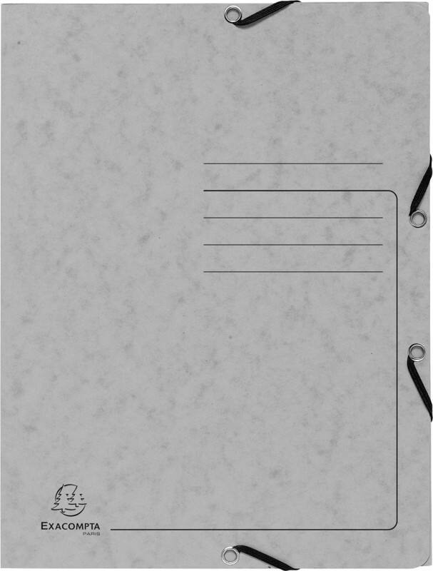 Exacompta 3 Flap Folder 55423E Grey Mottled Pressboard Pack of 25