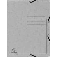Exacompta 3 Flap Folder 55423E Grey Mottled Pressboard Pack of 25