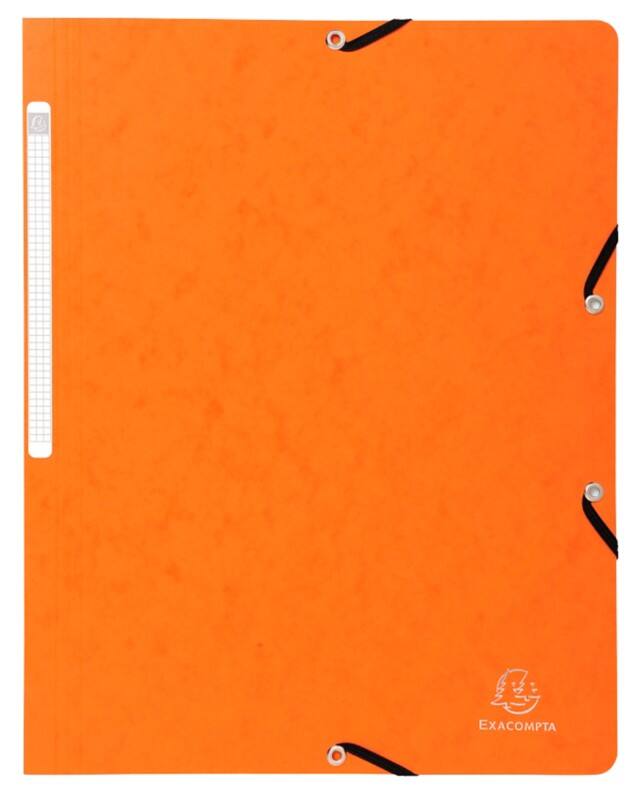 Elastic Folder Exacompta 55414E Mottled Pressboard Rubber Band 24 (W) x 0.3 (D) x 32 (H) cm Orange Pack of 50