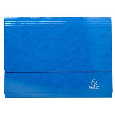 Exacompta Iderama Document Wallet 6506Z Card 35.7 (W) x 24.5 (D) x 0.4 (H) cm Dark blue Pack of 10