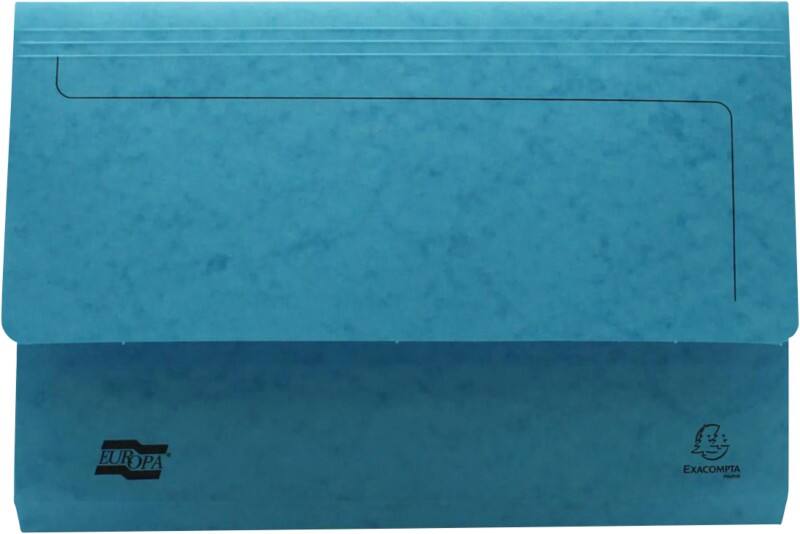 Exacompta Europa Document Wallet 221/1003Z Mottled Pressboard 35.6 (W) x 24.2 (D) x 0.2 (H) cm Turquoise Pack of 25