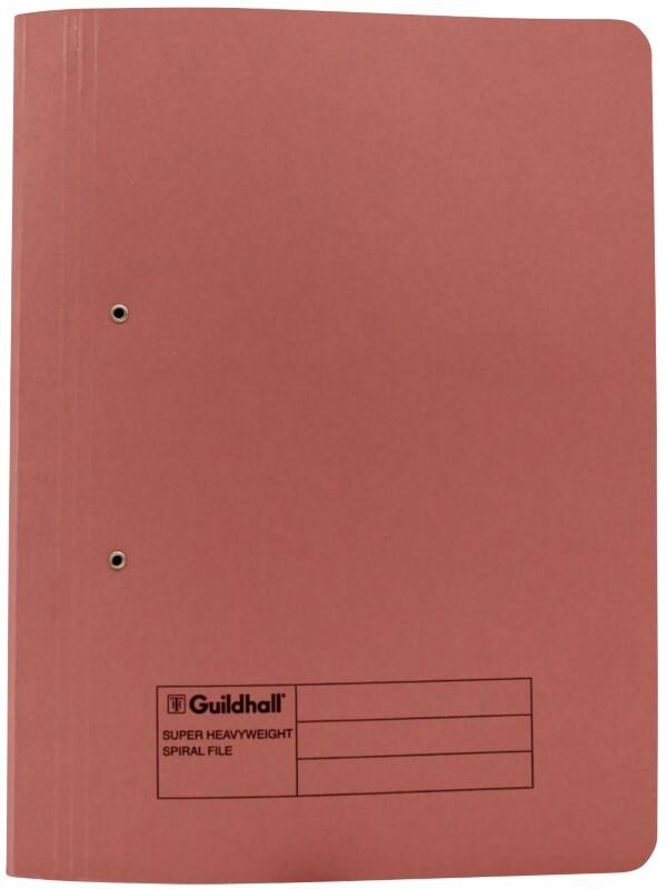 Exacompta Guildhall Transfer Spiral File PINK 211/7006Z Pink Manila Pack of 25