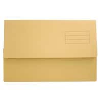 Exacompta Document Wallet DW250-YLWZ Manila 34.6 (W) x 24 (D) x 0.2 (H) cm Yellow Pack of 50