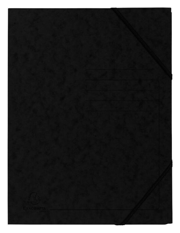 Elastic Folder Exacompta 555411E Mottled Pressboard Rubber Band 24 (W) x 0.3 (D) x 32 (H) cm Black Pack of 25