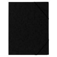 Elastic Folder Exacompta 555411E Mottled Pressboard Rubber Band 24 (W) x 0.3 (D) x 32 (H) cm Black Pack of 25