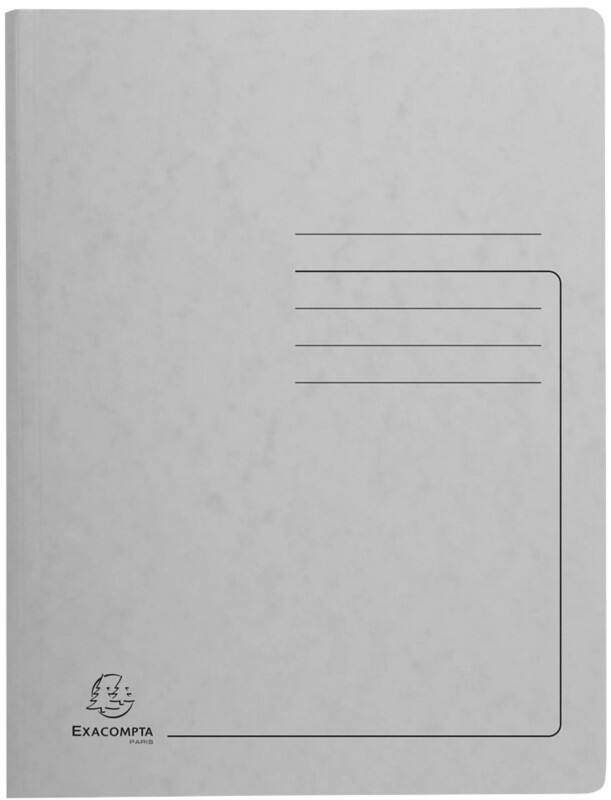 Exacompta Metal Spring File 240231E Grey Mottled Pressboard Pack of 25