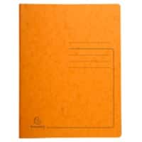 Exacompta Metal Spring File 240224E Orange Mottled Pressboard Pack of 25