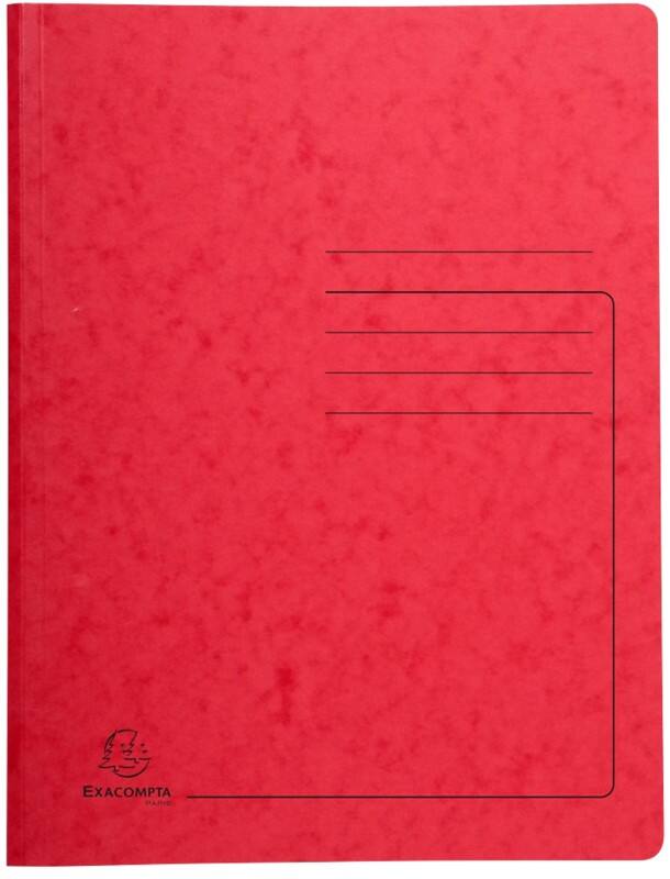 Exacompta Metal Spring File 240225E Red Mottled Pressboard Pack of 25