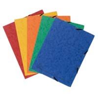 Exacompta 3 Flap Folder 55400E Assorted Mottled Pressboard Pack of 30