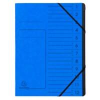 Exacompta Multipart File 541201E A4 Mottled Pressboard Blue 24.5 (W) x 1 (D) x 32 (H) cm Pack of 10