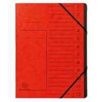 Exacompta Multipart File 541205E A4 Mottled Pressboard Red 24.5 (W) x 1 (D) x 32 (H) cm Pack of 10