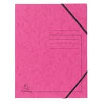 Elastic Folder Exacompta 555420E Mottled Pressboard Rubber Band 24 (W) x 0.3 (D) x 32 (H) cm Pink Pack of 25