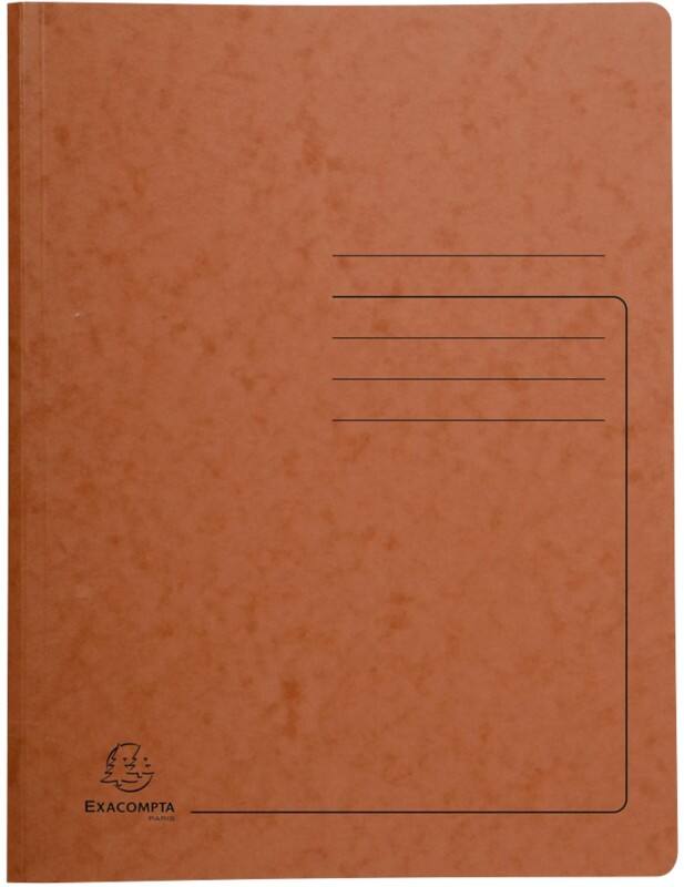 Exacompta Metal Spring File 240238E Tobacco Mottled Pressboard Pack of 25