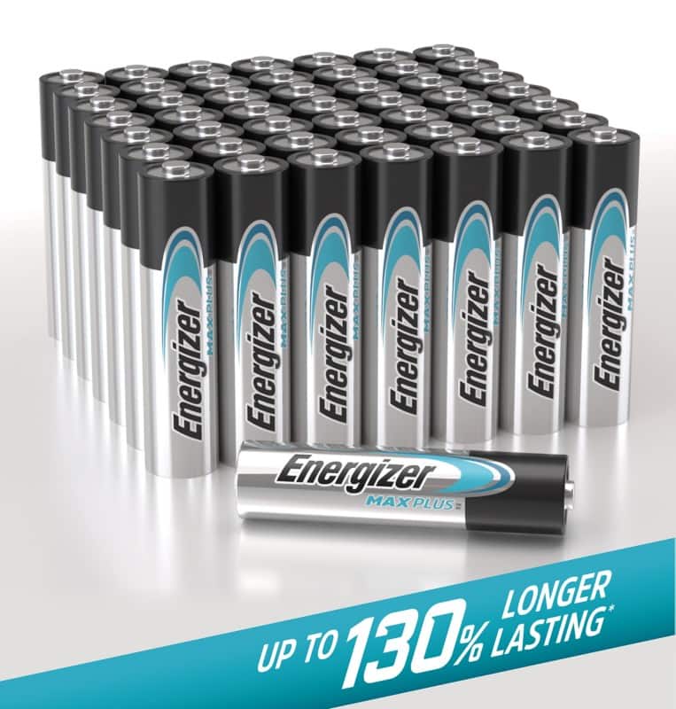 Energizer Batteries Max Plus AAA LR03 Alkaline 1.5 V Pack of 50