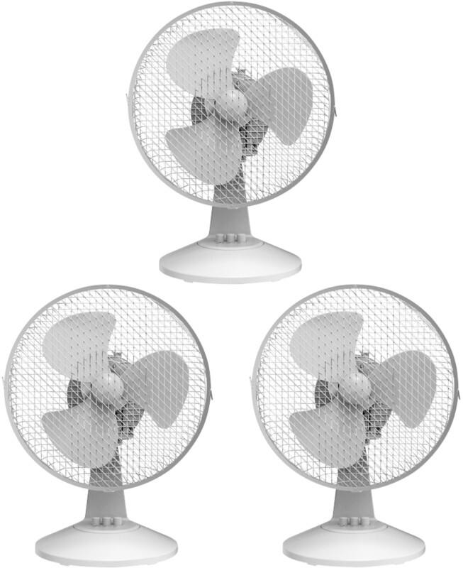 igenix Desk Fan Main 2 Speeds 39 cm White DF9010 22.86 cm Pack of 3