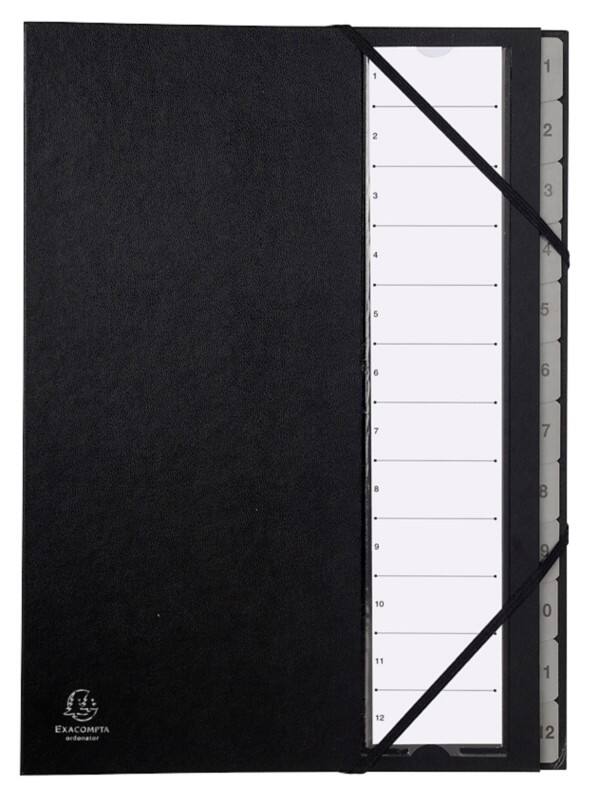 Exacompta Multipart File 5612E Balacron Black 25.8 (W) x 2.5 (D) x 34.2 (H) cm Pack of 12