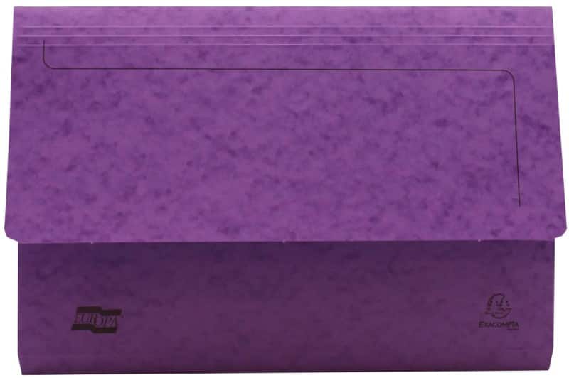 Exacompta Europa Document Wallet 4794Z A4, Foolscap Mottled Pressboard 35.7 (W) x 0.3 (D) x 24.5 (H) cm Lilac Pack of 25