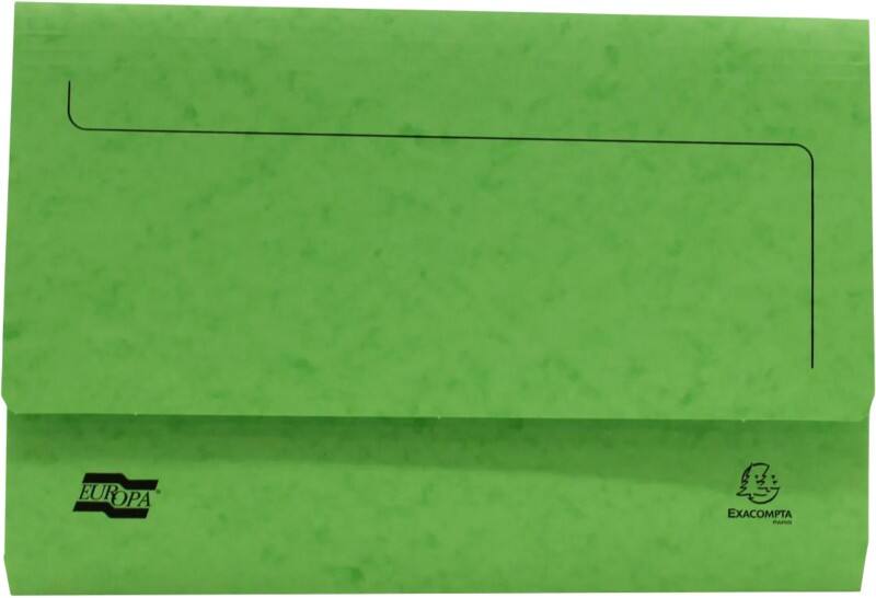 Exacompta Europa Document Wallet 3150Z A4, Foolscap Mottled Pressboard 35.7 (W) x 0.3 (D) x 24.5 (H) cm Lime Pack of 25