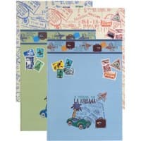 Exacompta Air-Mail Collectable Album Paper 30.5 x 22.5 x 2 cm Assorted Pack 4