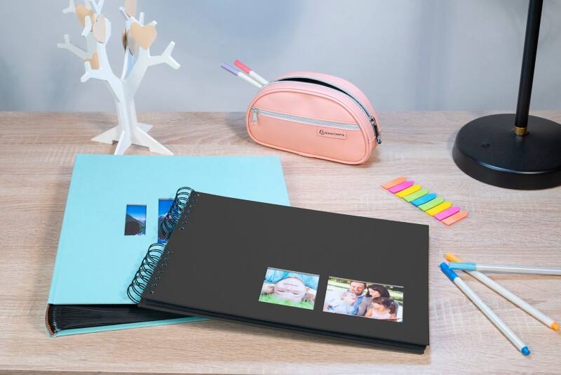 Exacompta Milano Photo Album Spiral Hardback Paper 22 x 32 x 3 cm Black