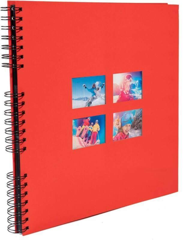 Exacompta Milano Photo Album Spiral Hardback Paper 33 x 35 x 3.3 cm Red