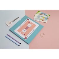 Exacompta Carte de Jeu Photo Album Hardback Paper 24.7 x 24.7 x 1.7 cm Pink, Blue