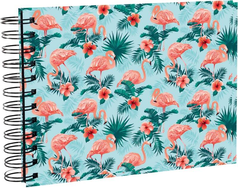 Exacompta Flamingo Photo Album Spiral Hardback Paper 15.8 x 23.5 x 5 cm Light Blue