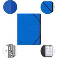 Exacompta Multipart File 540702E Mottled Pressboard Blue 24.5 (W) x 0.5 (D) x 32 (H) cm Pack of 10