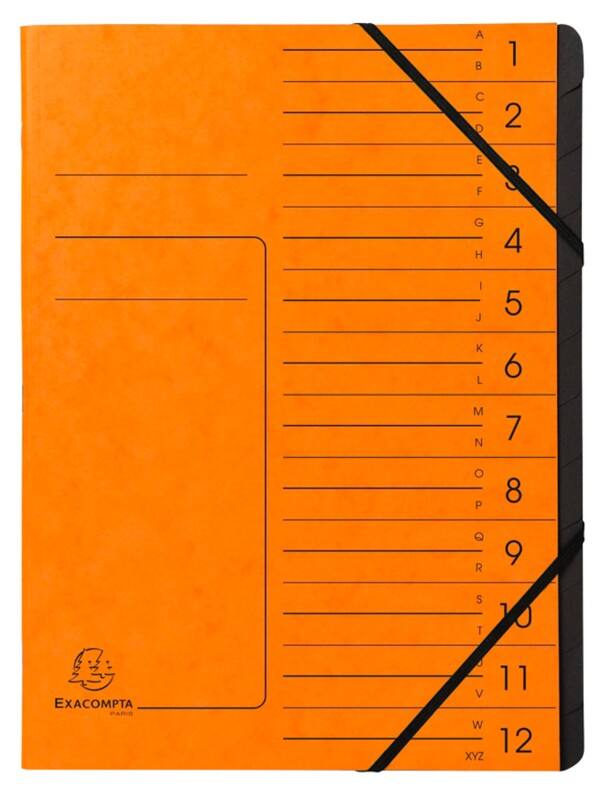Exacompta Multipart File 541204E Mottled Pressboard Orange 24.5 (W) x 1 (D) x 32 (H) cm Pack of 10