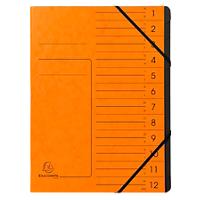Exacompta Multipart File 541204E Mottled Pressboard Orange 24.5 (W) x 1 (D) x 32 (H) cm Pack of 10