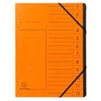 Exacompta Multipart File 541204E Mottled Pressboard Orange 24.5 (W) x 1 (D) x 32 (H) cm Pack of 10