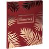 Exacompta Guest Book Cardboard, Paper Red 208E 23 (W) x 27 (D) x 1.2 (H) cm