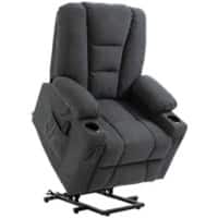 HOMCOM Power Lift Chair Fixed Armrest Charcoal grey 713-124V70CG 850 x 1,020 x 1,030 mm
